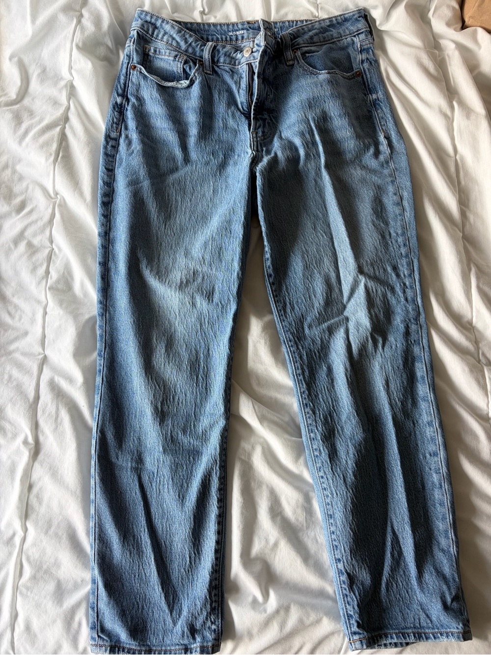 Old Navy OG Straight High Rise Jeans Medium Wash Size 12 Regular